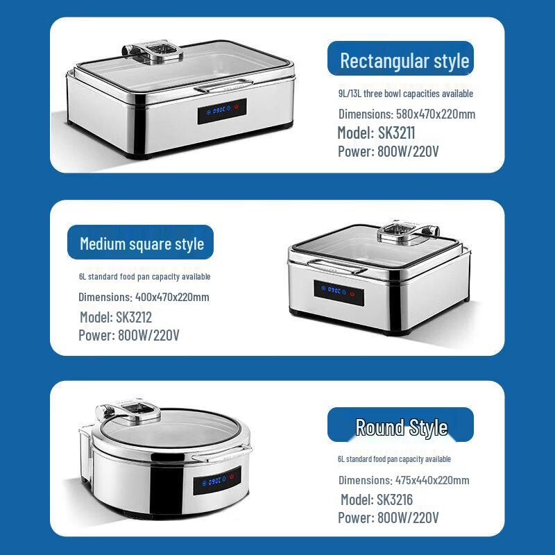 Feidisi 304 Stainless Steel Electric Buffet Food Warmer