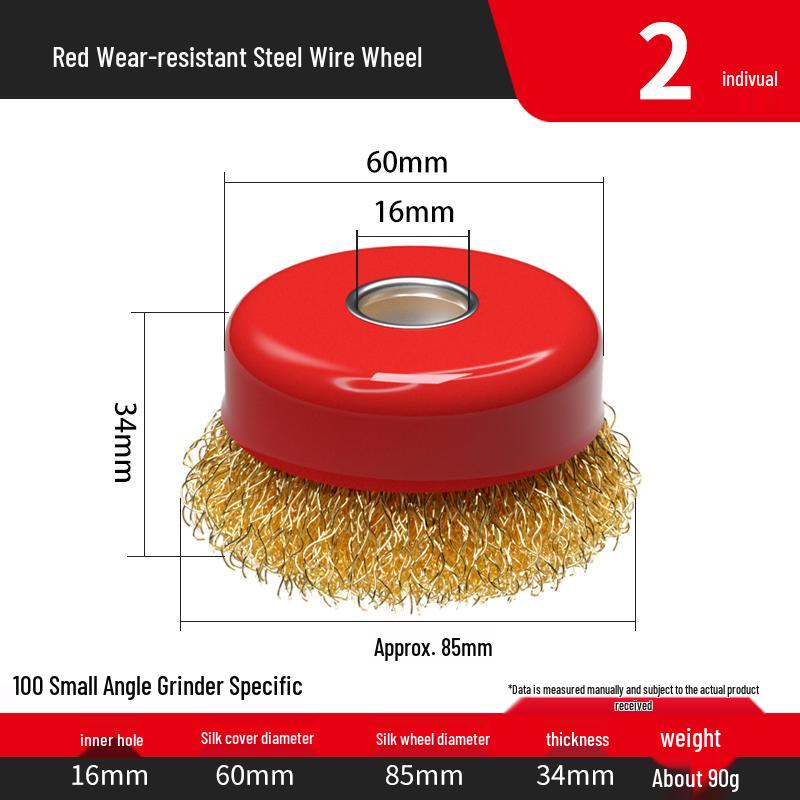 Steel Wire Brush Grinding Head for Hand Drill - Rust Removal & Polishing Tool
