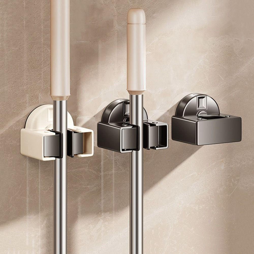 

2Pcs Wall Mounted Suction Cup Mop Clip Self adhesive Brush Broom Mop Hanger Kitchen серый