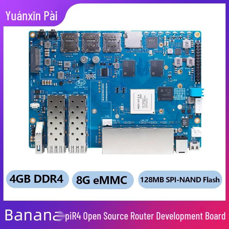 Banana Pi R4 Router Board: MediaTek MT7988 Quad-Core, 4GB RAM