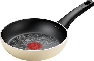 Сковорода T-fal 20 см IH Gas Fire Compatible, вещества, такие как PFOA, "IH Titanium Excellence Vanilla Beige Frying Pan" Beige G18202