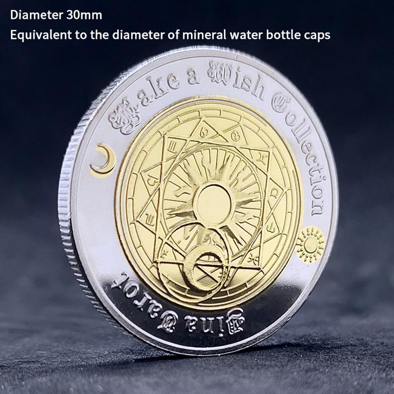 Zwölf Sternzeichen Souvenir Münze Europa und Amerika Tarots Glück Liebe Wunschmünzen Geschenk Zweifarbig Gedenkmünze
