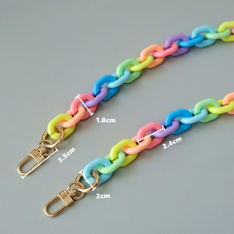 New Cute Phone Chain Accessory Detachable Parts Candy Crossbody Resin Luxury Neck Strap Phone Case Chains Acrylic Shoulder Lanyard Hanging Chain