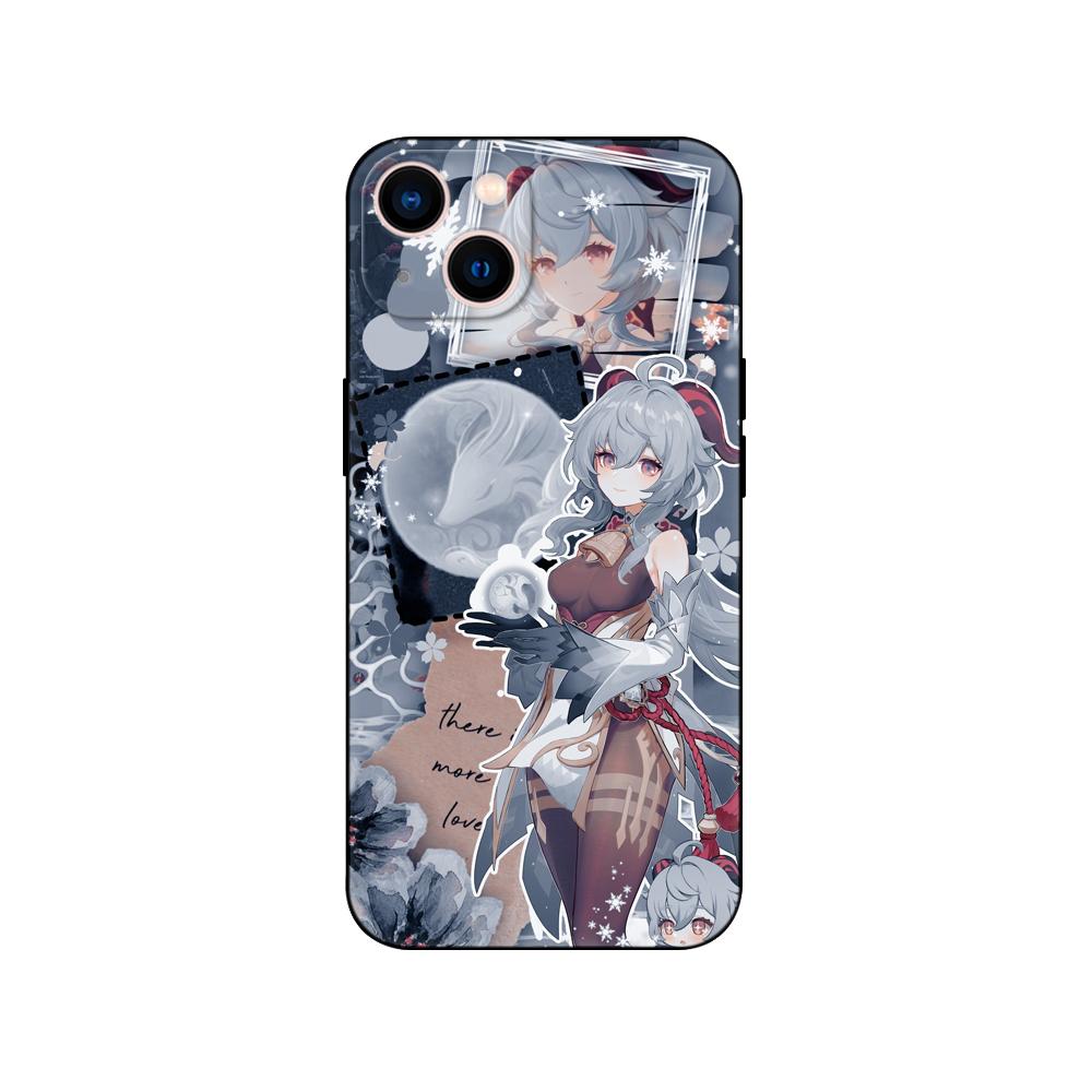 Black Tpu Case For OPPO A16 A16S A55 A94 F17 F19 Pro Reno 4 5 Lite 6 4G 5G Genshin Impact Girls