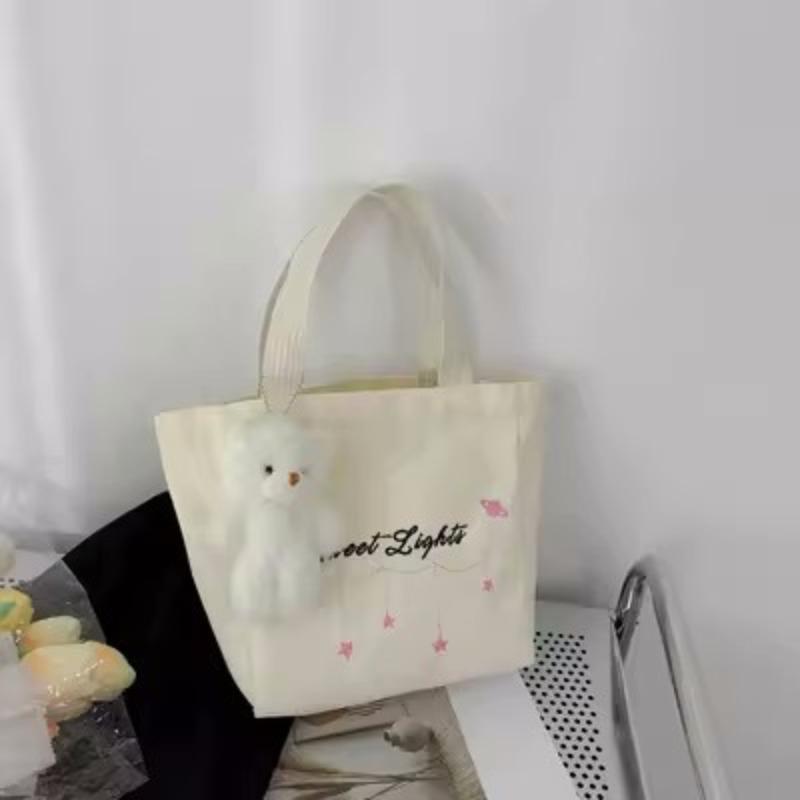 Japanese Harajuku handbag new canvas bag Korean version cute shoulder bag large capacity letter printed bag