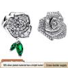 Perles Fleurs Roses Plaqué Argent 925 pour Bracelets & Colliers Pandora DIY dans un Style Luxe Léger