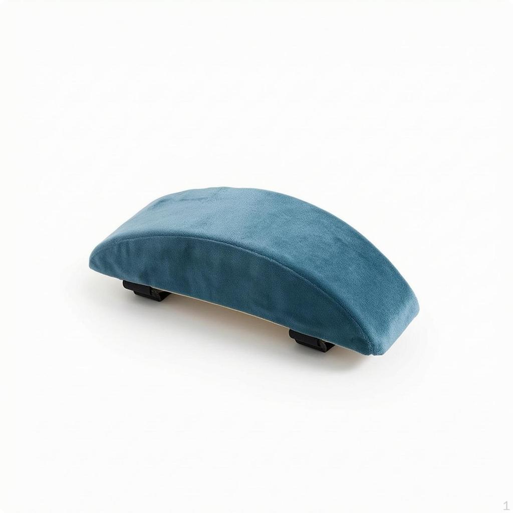 Chair Armrest Cushion with Clips Curved Pad Cushioned for Users