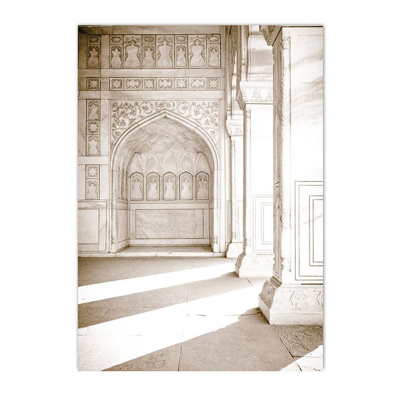 Marokkanischer Bogen Architektur Kunst Leinwand Schilderij Islamische Arabische Drucke Moskee Moslim Poster Woonkamer Home Decor