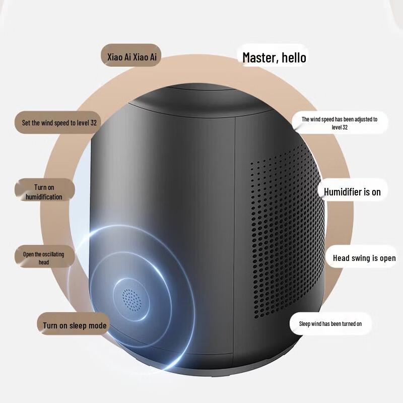 Airmate Quiet Bladeless Tower Fan with Negative Ion Purification