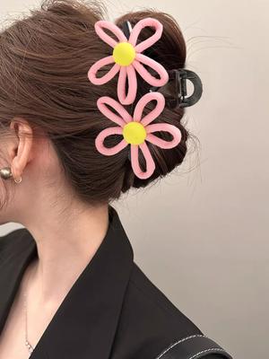 Big Flower Hair Claw Handmade Sweet Korean Hairpin Hair Crab Ladies Women Beach Claw Clip Fashion Hair Accessories Clamps