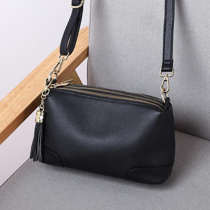 Bolso de Moda Nuevo Bolso de Mujer Cuero Genuino Bolso para Teléfono Móvil Mini Bolso Bolso Bandolera de un Hombro Moderno