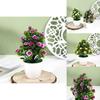 Hibiscus Flower Simulation 25pcs Round Small Potted Plants For Coffee Table Decoration And Photography