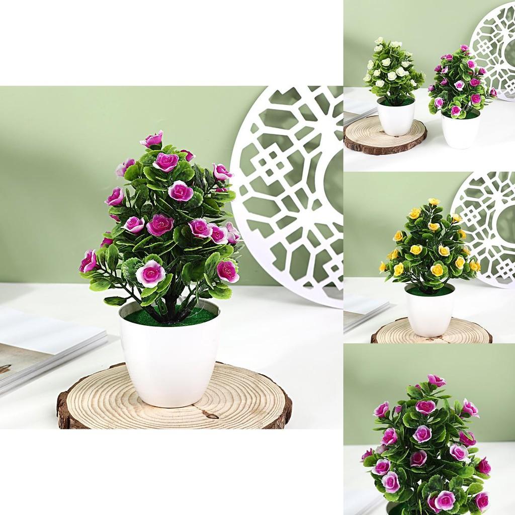 Hibiscus Flower Simulation 25pcs Round Small Potted Plants For Coffee Table Decoration And Photography