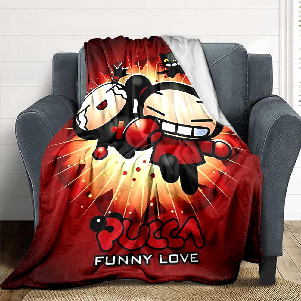 1pc Pucca Blanket Versatile for Couch, Office Bed