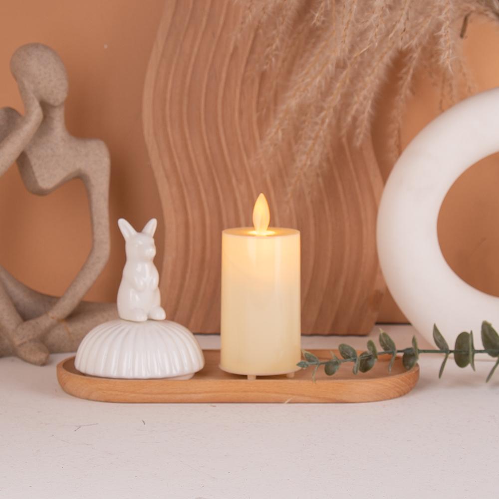 Simple Cylindrical LED Flameless Candles Set