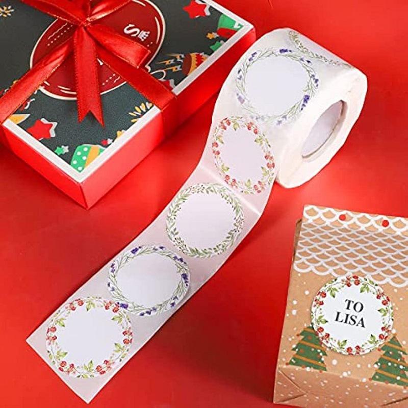 50MM, 500 Stickers/roll, Kraft Paper, Thank You Can Stickers, Handmade, Adhesive Baking Decoration, Circular Stickers