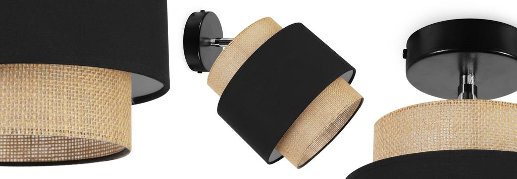 Ceiling Lamp, Wall Lamp, Lampshade, Boho, Jute, 20 Cm