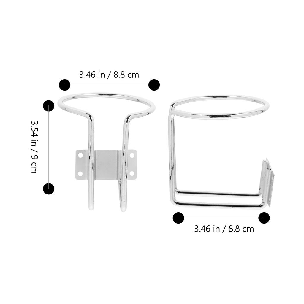 2Pcs Sturdy Iron Cup Holder for Car Boat Rv Yacht Multi Functional Drink Holder Easy Install No Tools Required Automotive Cup