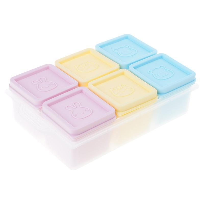 Freezer Friendly Silicone Baby Meal Box 6 Sections Odor Resistant Easy Cleaning 4980₽