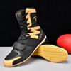Professional Lightweight Anti Slip Wrestling Training Shoes, High-quality Black Gold Combat Gym Boxing Shoes, Sizes 39-46