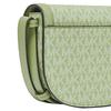 Michael Kors Hally Classic Monogram Print Loafer Buckle Commuter Fashion Flap Shoulder Bag Crossbody Bag Mini Women bags Green 32S2G2HC1B-378