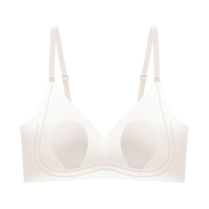 

ultra-thin cool and breathable seamless underwear big breasts show small and thin rabbit ears cup closed breast bra cover Ling M(75ABC)