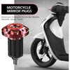 2 PCS Motorcycle Bar End Plug, Aluminum Alloy Handlebar Grip End Caps for Electric Car Scooters, Off-Road Motorcycles (Red)