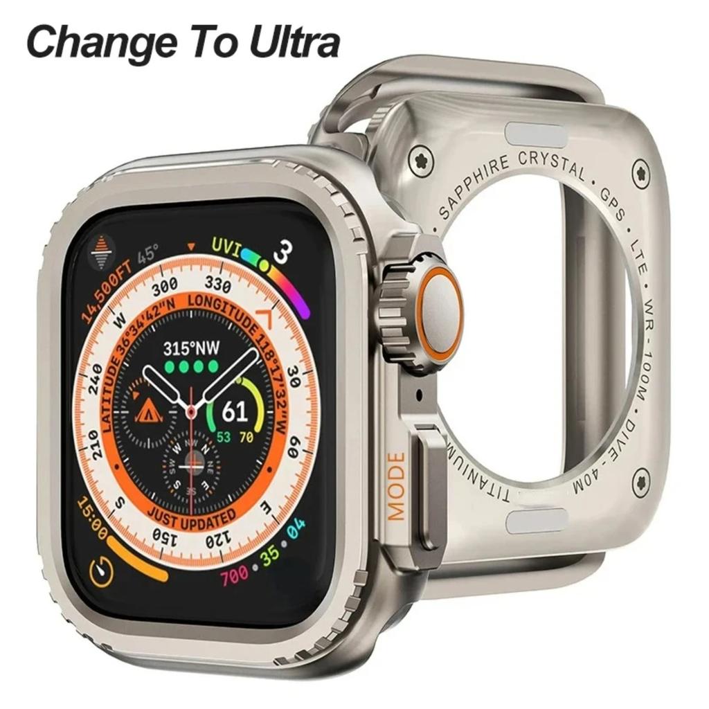 Metal Bumper Case For Apple Watch 49MM 46 45 44mm Protector Frame Cover For iWatch Series 11 10 9 8 7 654SE Change To Ultra 3 49