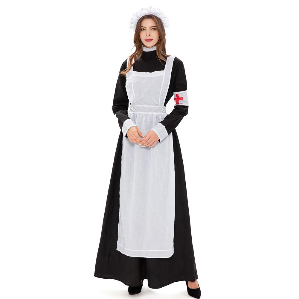 

European and American Halloween Cosplay Red Cross Costume Set for Parties and Stage Performances L