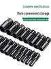 Comprehensive Electric Wrench Kit: Large, Medium, Small Socket Set with Air and Electric Wrench Tool Attachments