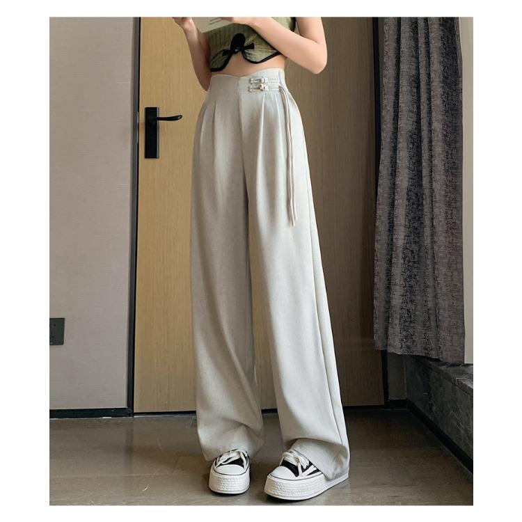 Pantalones anchos de lino elegantes y cómodos para mujer, de cintura alta y perfectos para el verano