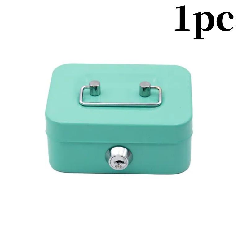 

1/2 шт. Сейф для денег, запираемая копилка с ключом, портативные, прочные металлические коробки для хранения денег и монет для взрослых и детей, подарок