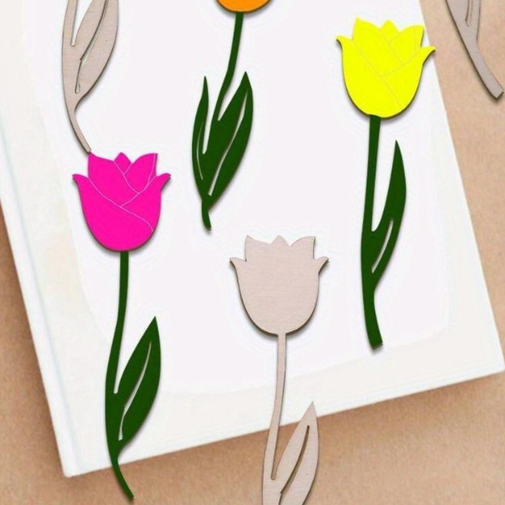 24pcs Funny Wooden Flower Ornament Blank Flower Graffiti Toys  Valentine's Day