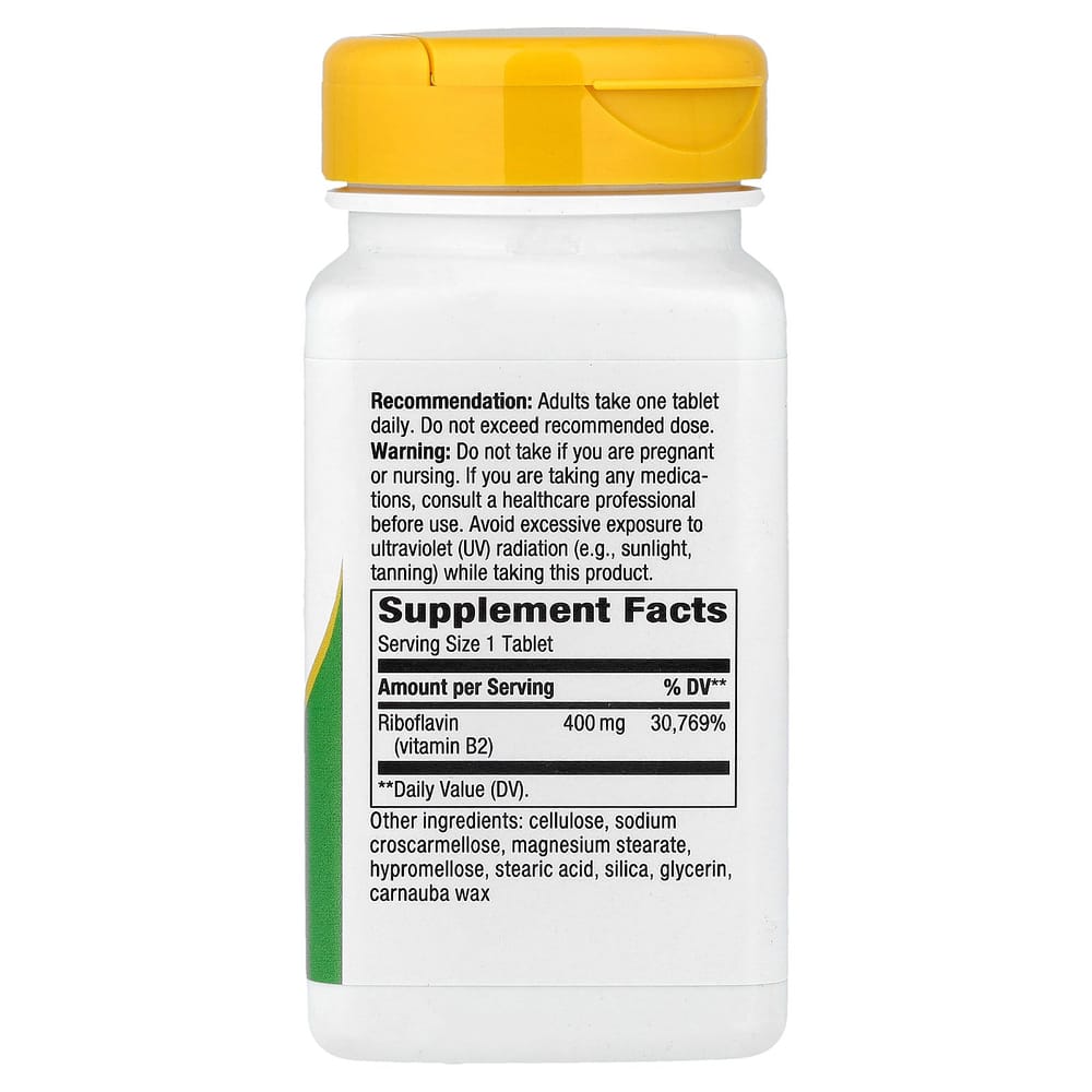 Enzymatische Therapie Nature's Way Riboflavin Vitamin B2 400mg 30 Tabletten