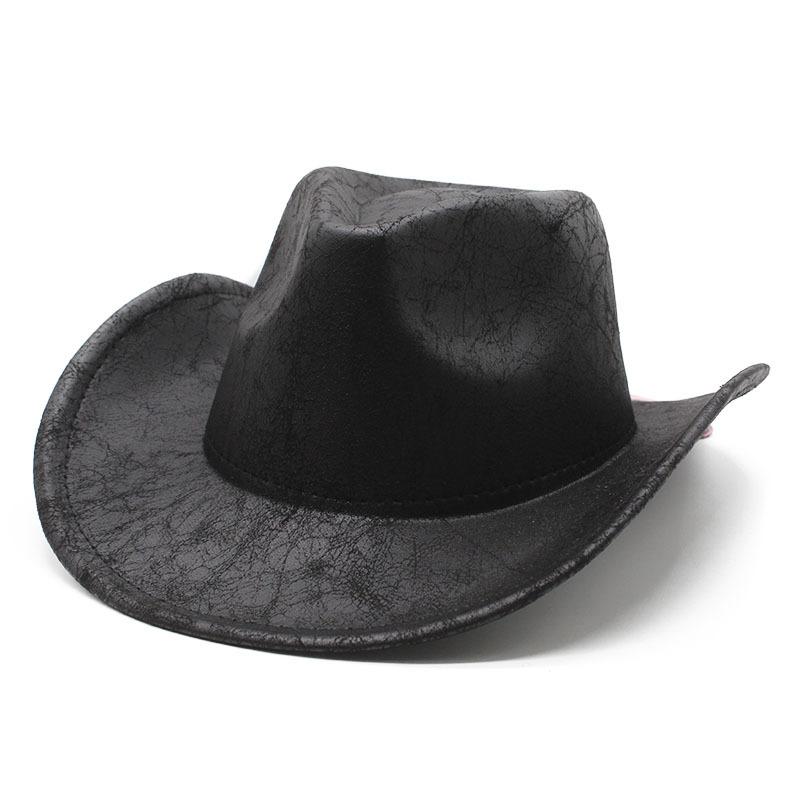 

Модная замшевая текстурированная ковбойская шляпа в стиле вестерн для мужчин и женщин, винтажная большая уличная шляпа с козырьком в стиле джаз M（56-59cm）