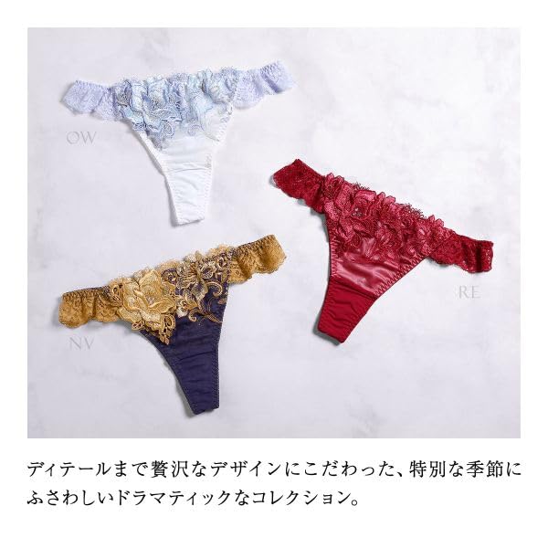 Himico 025 Series Back Lace Lingerie T-Back Panties, Thongs, Tanga, M/L, (RE-Red, M)