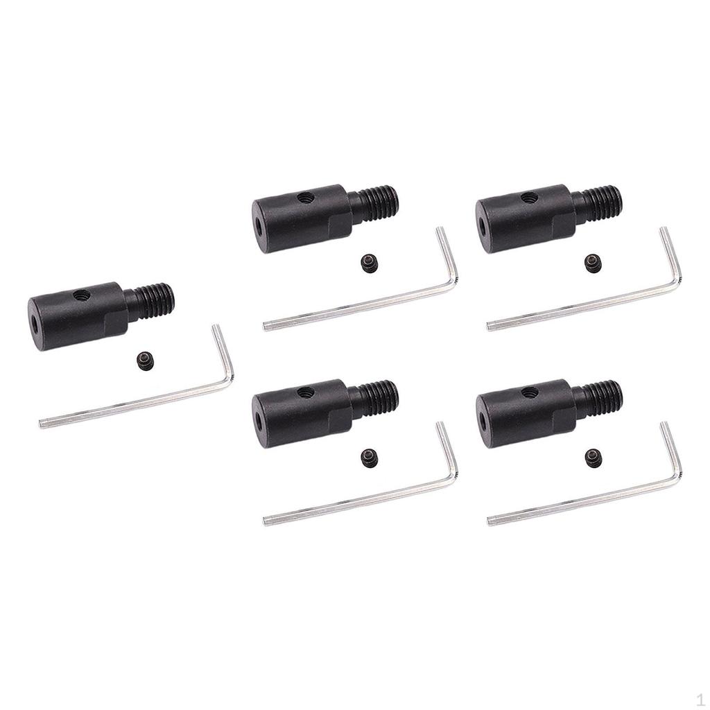 5 Set Angle Grinder Motor Shaft Connector M10 Thread Converter Alloy Steel for Saw Blade with L
