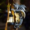 Solar , Dragon Tree Hugger -9.7-inch Resin Dragon Statue, Outdoor Garden And Courtyard Decoration, Gift