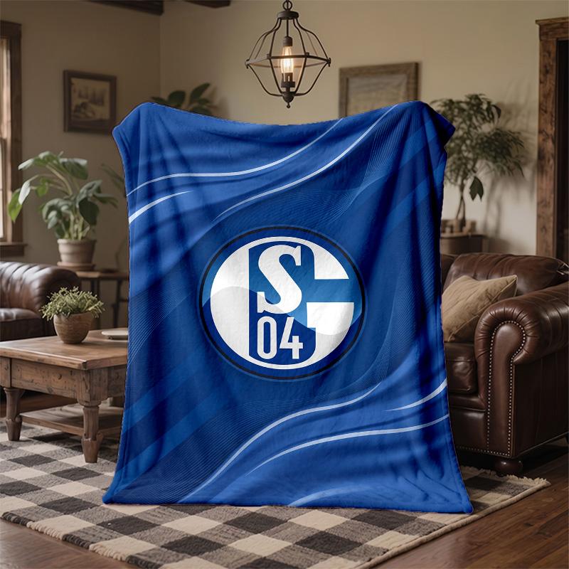 Schalke 04 Thema Fleecedecke Gemütliche Weiche Plüschdecke für Schlafzimmer Couch Reise