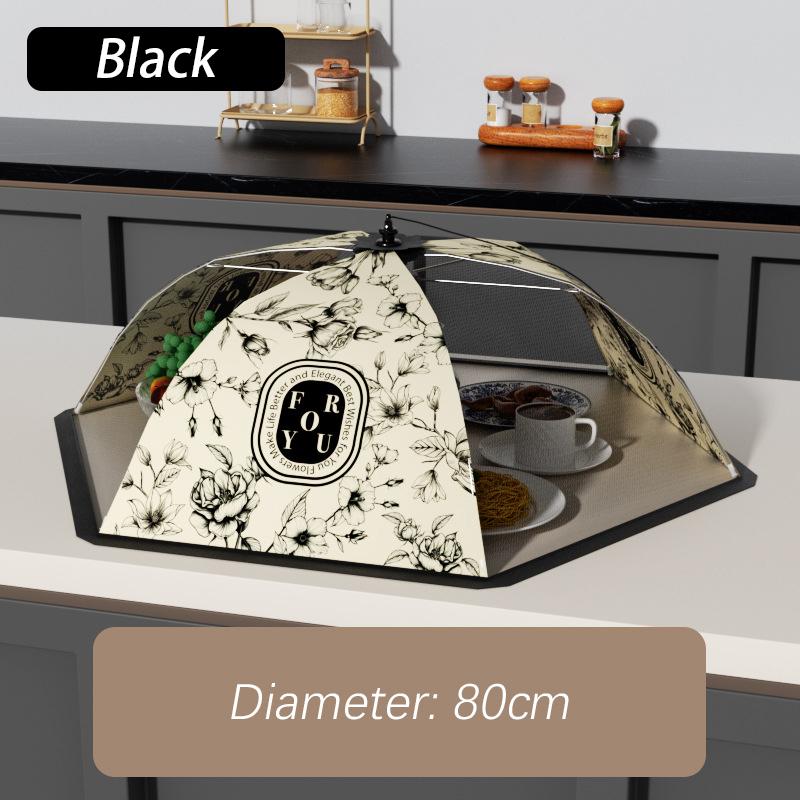 Foldable Breathable Food Cover Dust-Proof Mosquito-Proof Reusable Household Rice & Leftovers Protector for Dining Table