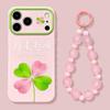 Four-leaf Clover Is Getting Better and Better, Suitable for Apple ProMax Mobile Phone Case, Pink Beads, Lanyard, Girls Huawei Xiaomi