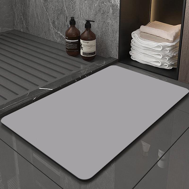 Wavy Marble Quick-Dry Bathroom Mat - Diatom Soft Absorbent Rug for Toilet, Door, and Sink