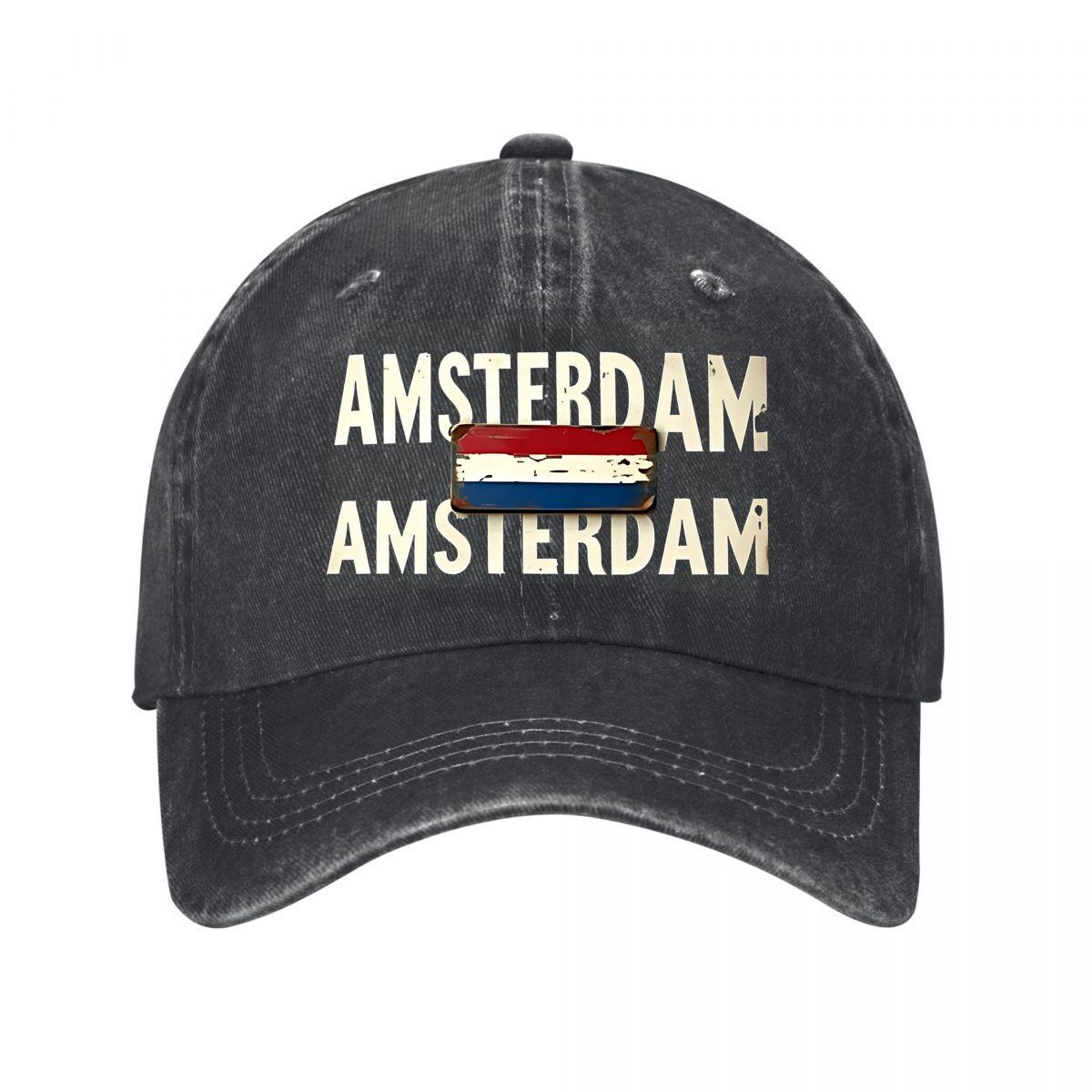 Amsterdam Vintage Washed Cotton Baseball Cap Washed Baseball Cap Adjustable