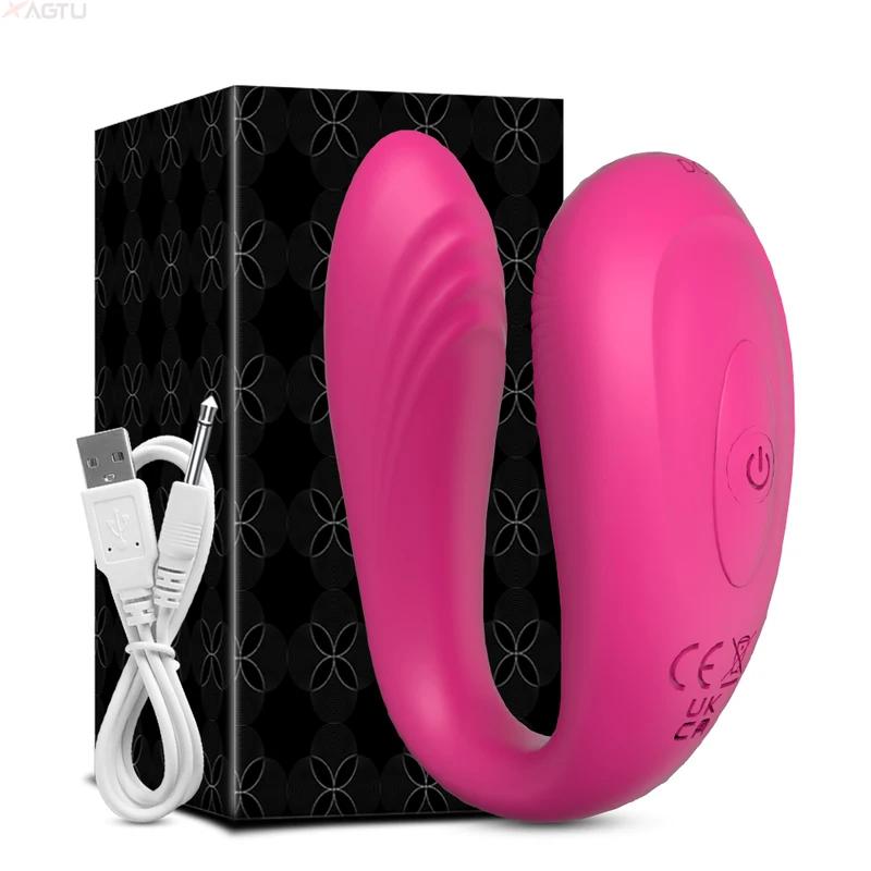 Wearable U Type Vibrator Couple Vibrator Adults Sex Toys For Women Vagina Clitoris Stimulate G-Spot Massage Female Masturbation
