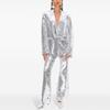 2025 Spring/Summer Star Fashion Mesh Sequin Suit - Two-Piece Set
