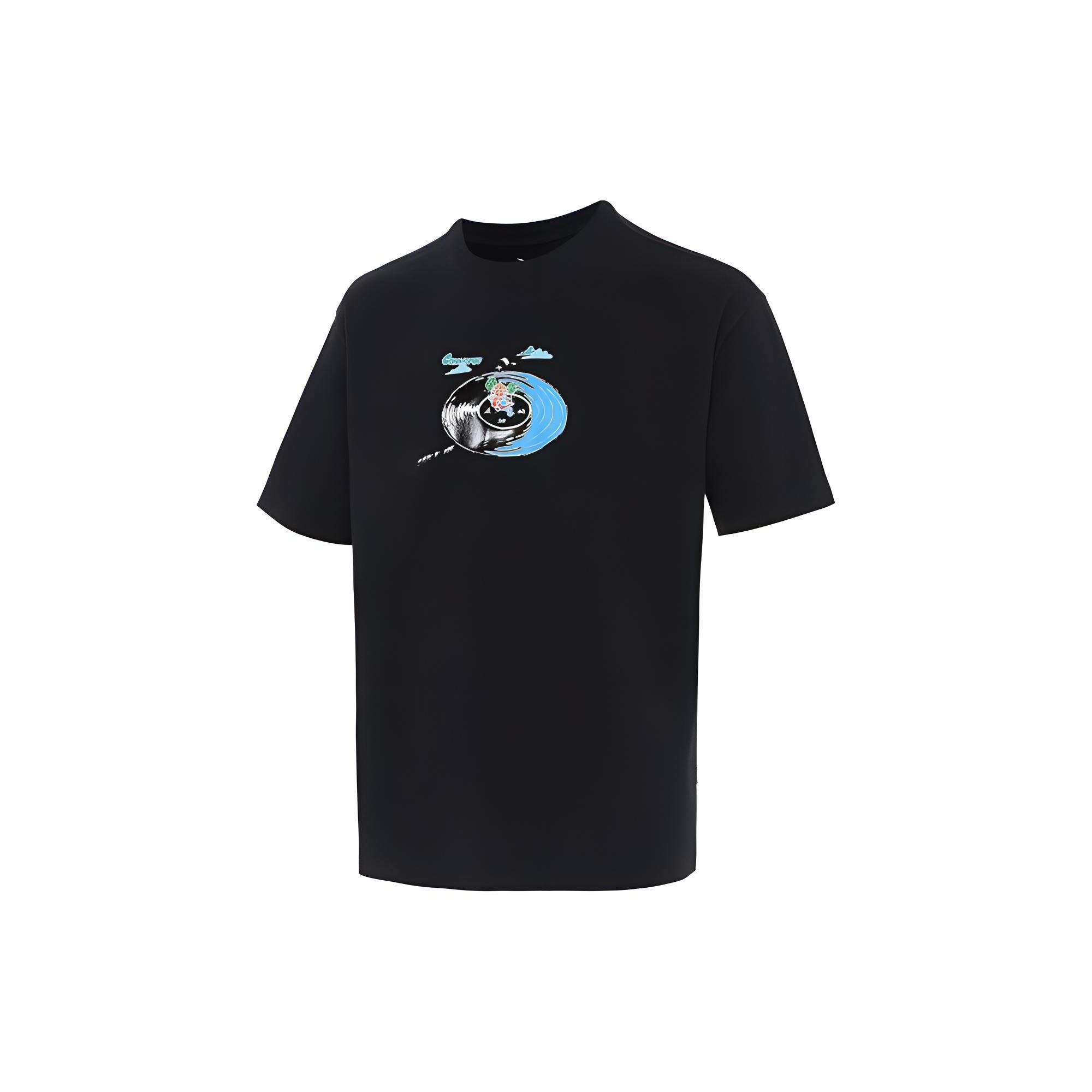 Converse Disk Jockey Logo T-Shirt Asia Sizing Black Men s 10024875-A03 M