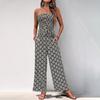 Printed Strapless Jumpsuit2025 Summer New Vacation European and American Print Tube Top Jumpsuit