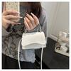 New Vintage Faux Leather Shoulder Bag for Women Solid Color Minimalist Niche Design Commute Handbag