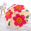 1pc Flower Smiley Automatic Opening/Closing Folding Umbrella with 8 Ribs,Portable Sunshade Umbrella Birthday and Holiday Gifts Yy251231138