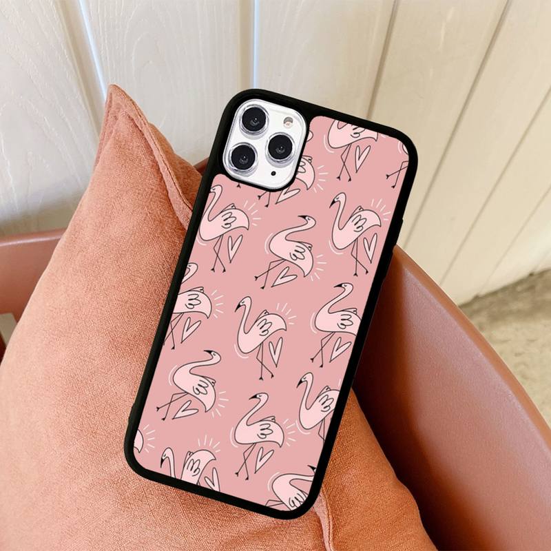 

Тварина Фламінго Милий Чохол для Телефону Силіконовий Чохол PC+TPU для iPhone 11 12 13 Pro Max 8 7 6 Plus X SE XR Тверді Фундаси 13 Pro Max